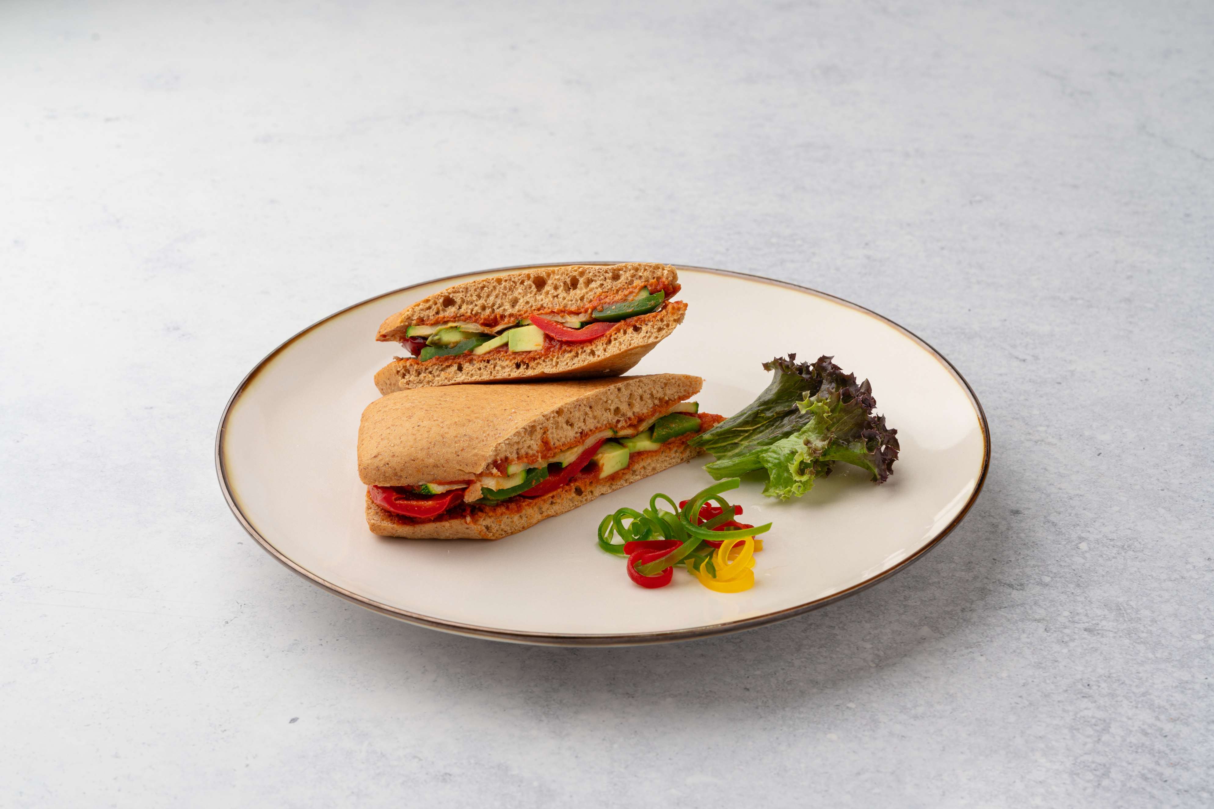 Healthy Veggies Sandwich With Cheese